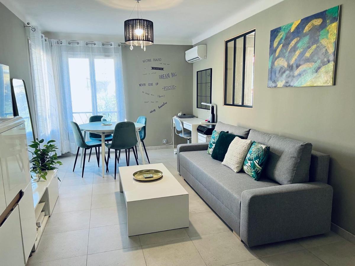 Nice West Cosy Flat Balcony, Near Airport, Train, Beach, Public Transport, Supermarket, Comfortable And Well Equipped Leilighet Eksteriør bilde